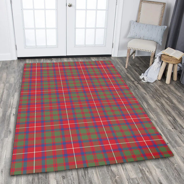 Shaw Red Modern Tartan Classic Area Rug