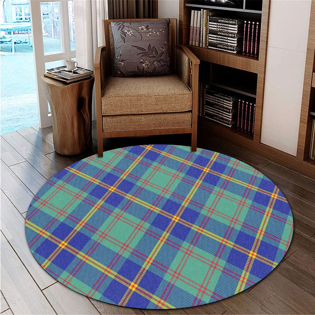 US Marine Tartan Classic Round Carpet