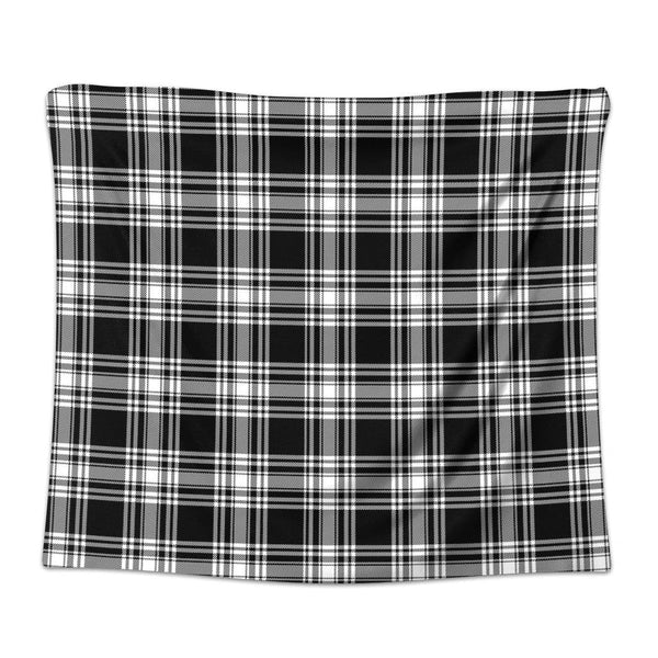 Menzies Black & White Modern Tartan Classic Tapestry