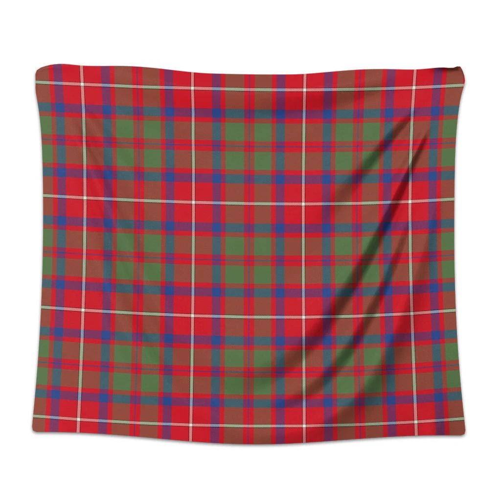 Shaw Red Modern Tartan Classic Tapestry