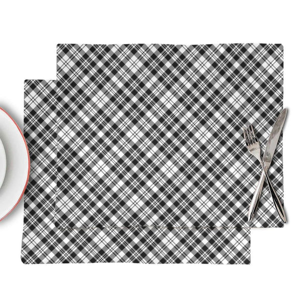 Scott Black & White Modern Tartan Classic Placemat