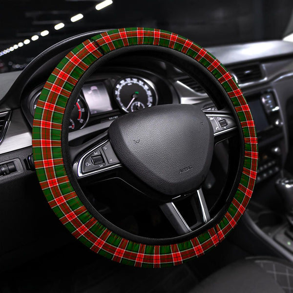 Pollock Modern Tartan Steering Wheel Cover