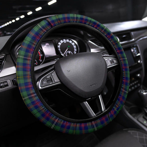 Wood Tartan Steering Wheel Cover