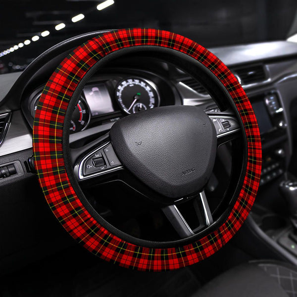 Wallace Hunting - Red Tartan Steering Wheel Cover