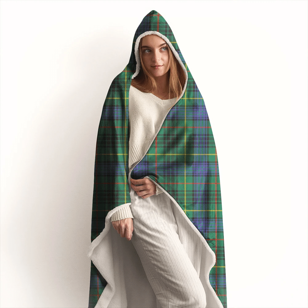 Stewart Hunting Modern Tartan Classic Hooded Blanket