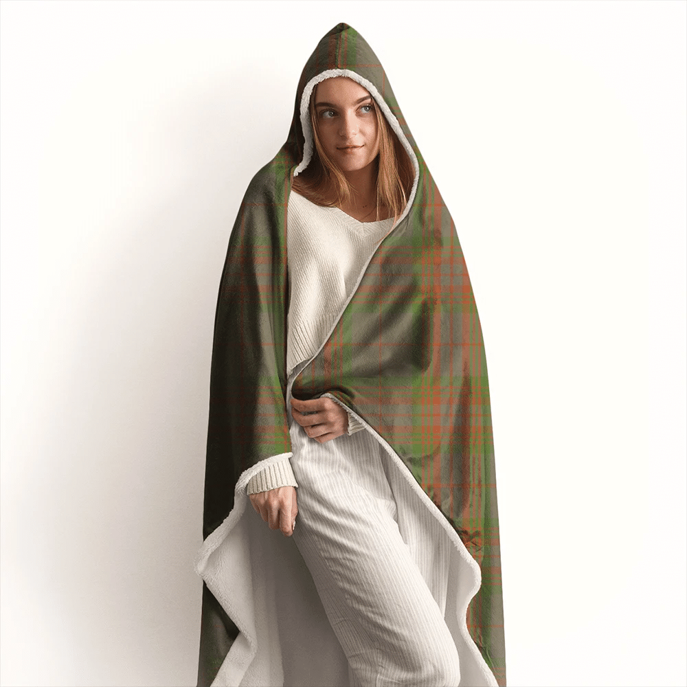 Gray Tartan Classic Hooded Blanket