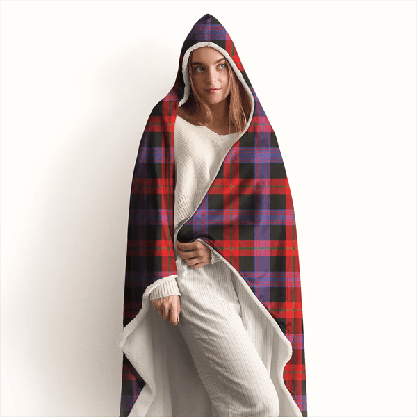 Brown Modern Tartan Classic Hooded Blanket