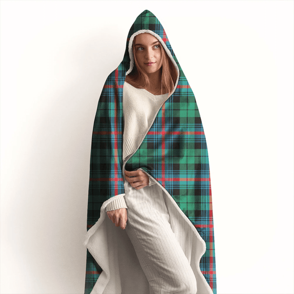 Urquhart Broad Red Ancient Tartan Classic Hooded Blanket