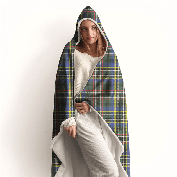 Scott Green Modern Tartan Classic Hooded Blanket