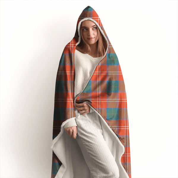 Chisholm Ancient Tartan Classic Hooded Blanket