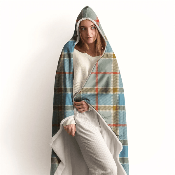 Balfour Blue Tartan Classic Hooded Blanket