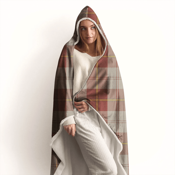 Cunningham Burgundy Dancers Tartan Classic Hooded Blanket