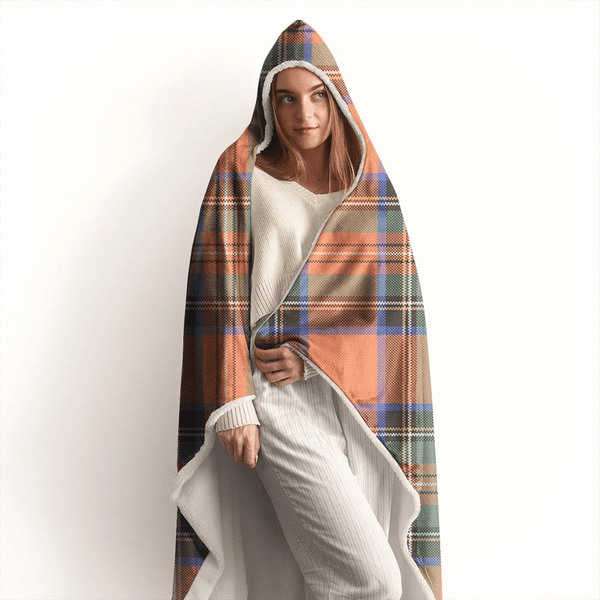 Stewart Royal Ancient Tartan Classic Hooded Blanket