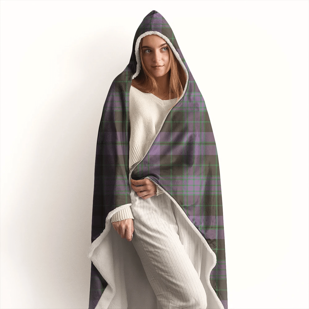 Clergy Green Tartan Classic Hooded Blanket