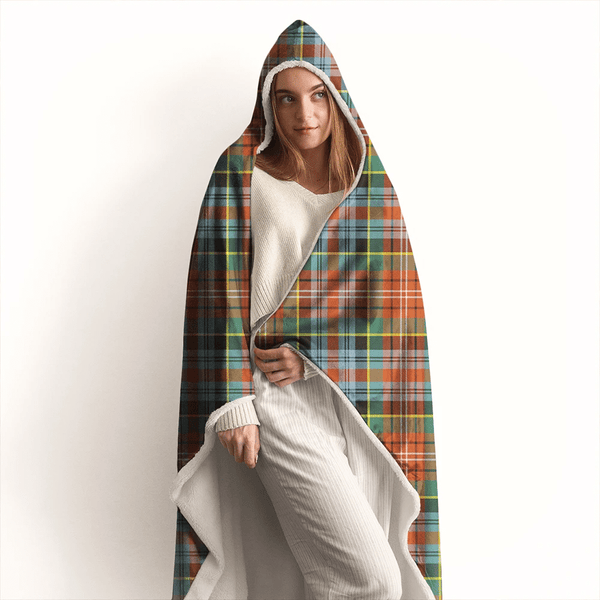 Caledonia Ancient Tartan Classic Hooded Blanket