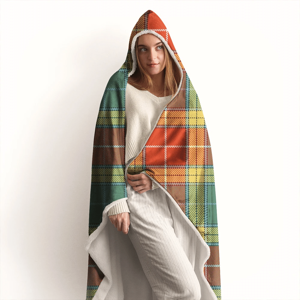 Buchanan Old Set Weathered Tartan Classic Hooded Blanket