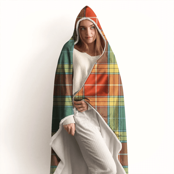 Buchanan Old Set Weathered Tartan Classic Hooded Blanket