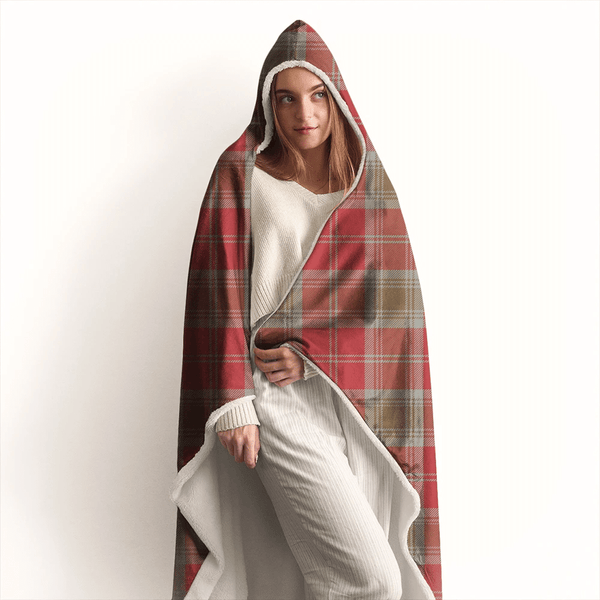 Lindsay Weathered Tartan Classic Hooded Blanket