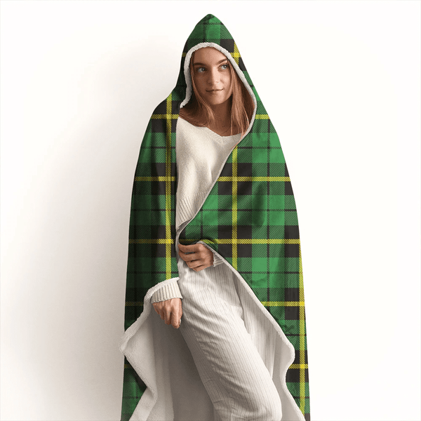 Wallace Hunting Green Tartan Classic Hooded Blanket