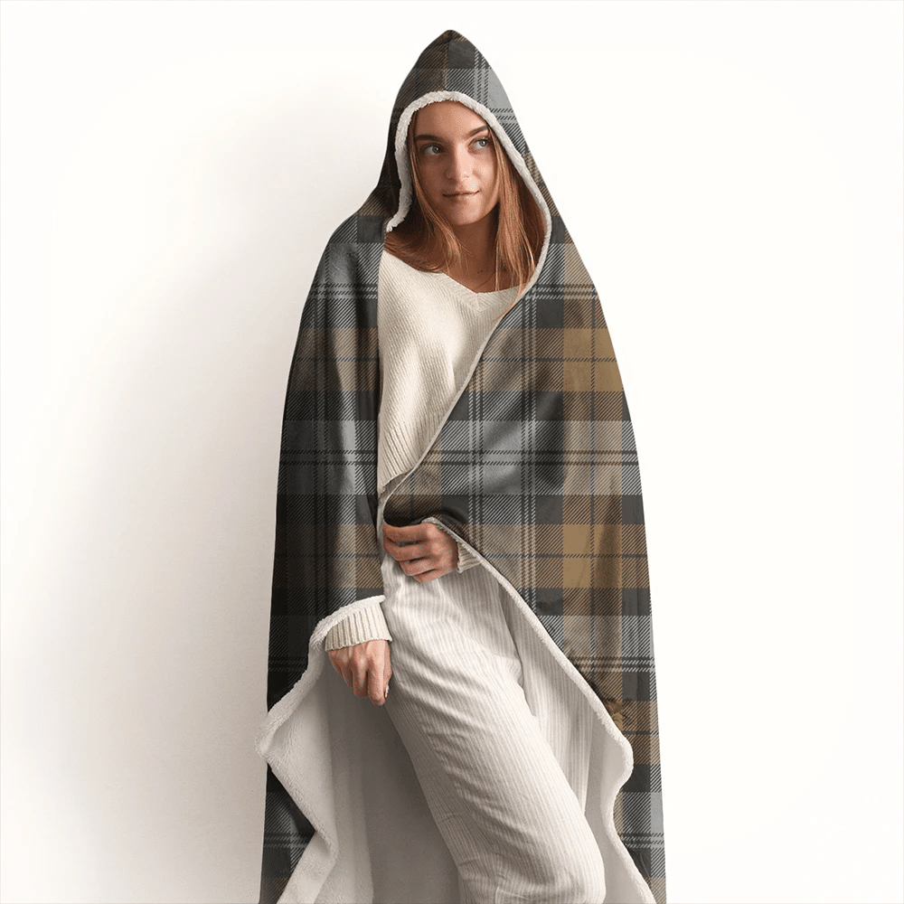 BlackWatch Weathered Tartan Classic Hooded Blanket