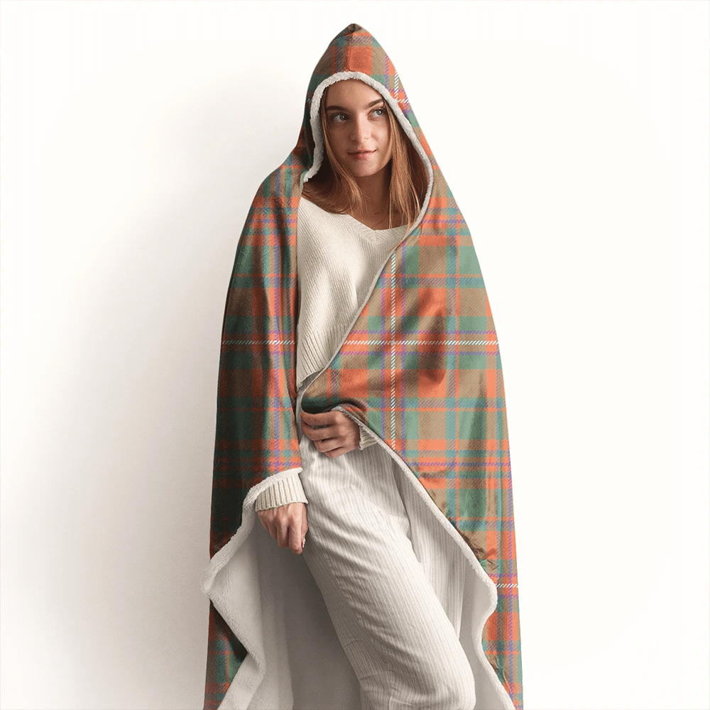 MacKinnon Ancient Tartan Classic Hooded Blanket