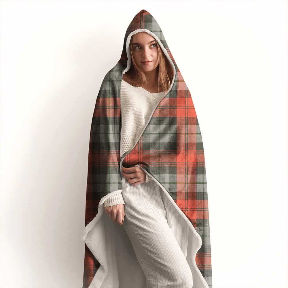 MacLachlan Weathered Tartan Classic Hooded Blanket