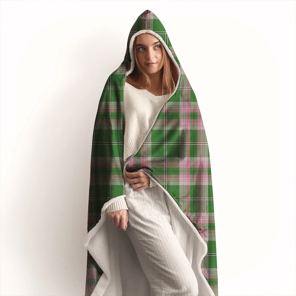 Gray Hunting Tartan Classic Hooded Blanket