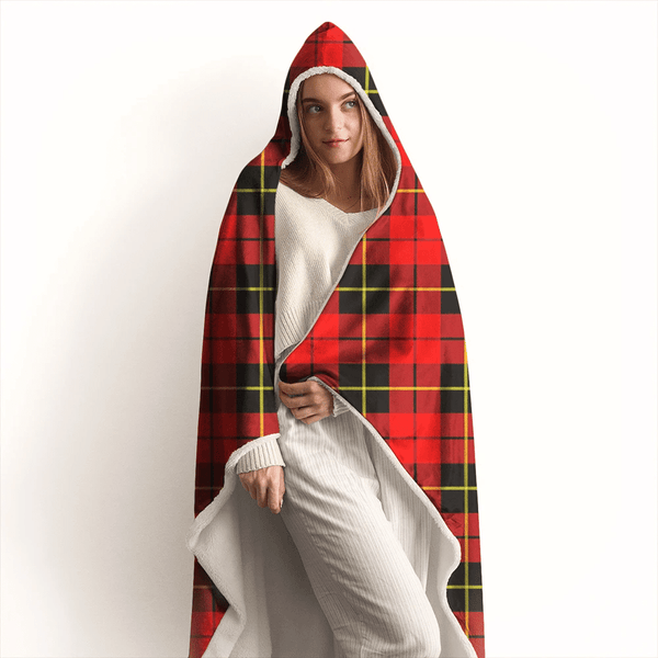 Wallace Hunting Red Tartan Classic Hooded Blanket