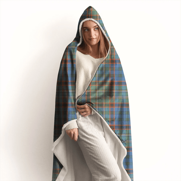 Nicolson Hunting Ancient Tartan Classic Hooded Blanket