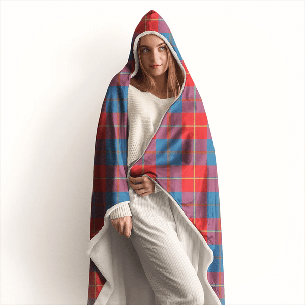 Galloway Red Tartan Classic Hooded Blanket