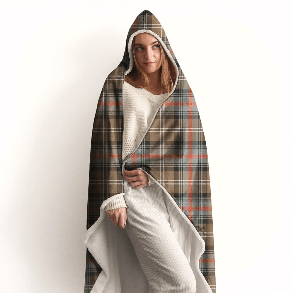 Sutherland Weathered Tartan Classic Hooded Blanket