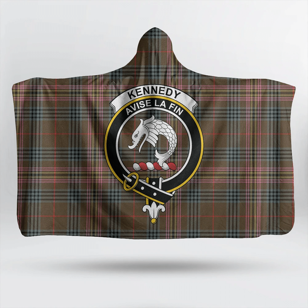 Kennedy Weathered Tartan Classic Crest Hooded Blanket