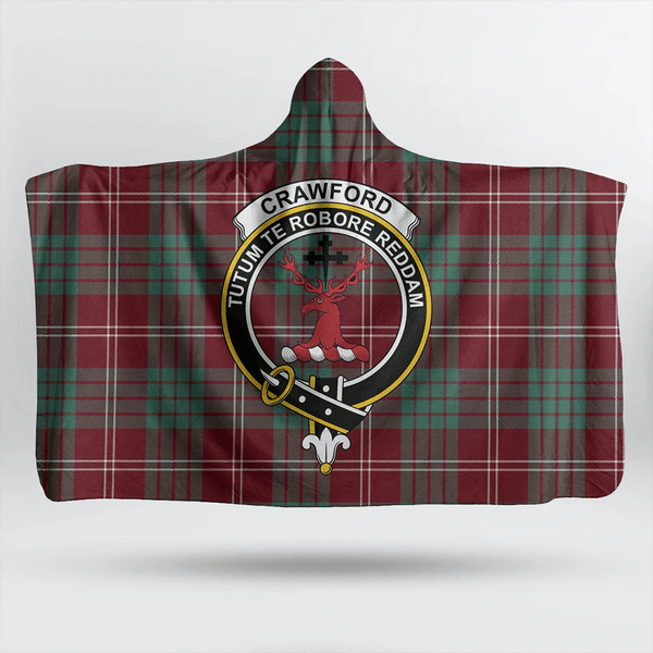 Crawford Modern Tartan Classic Crest Hooded Blanket