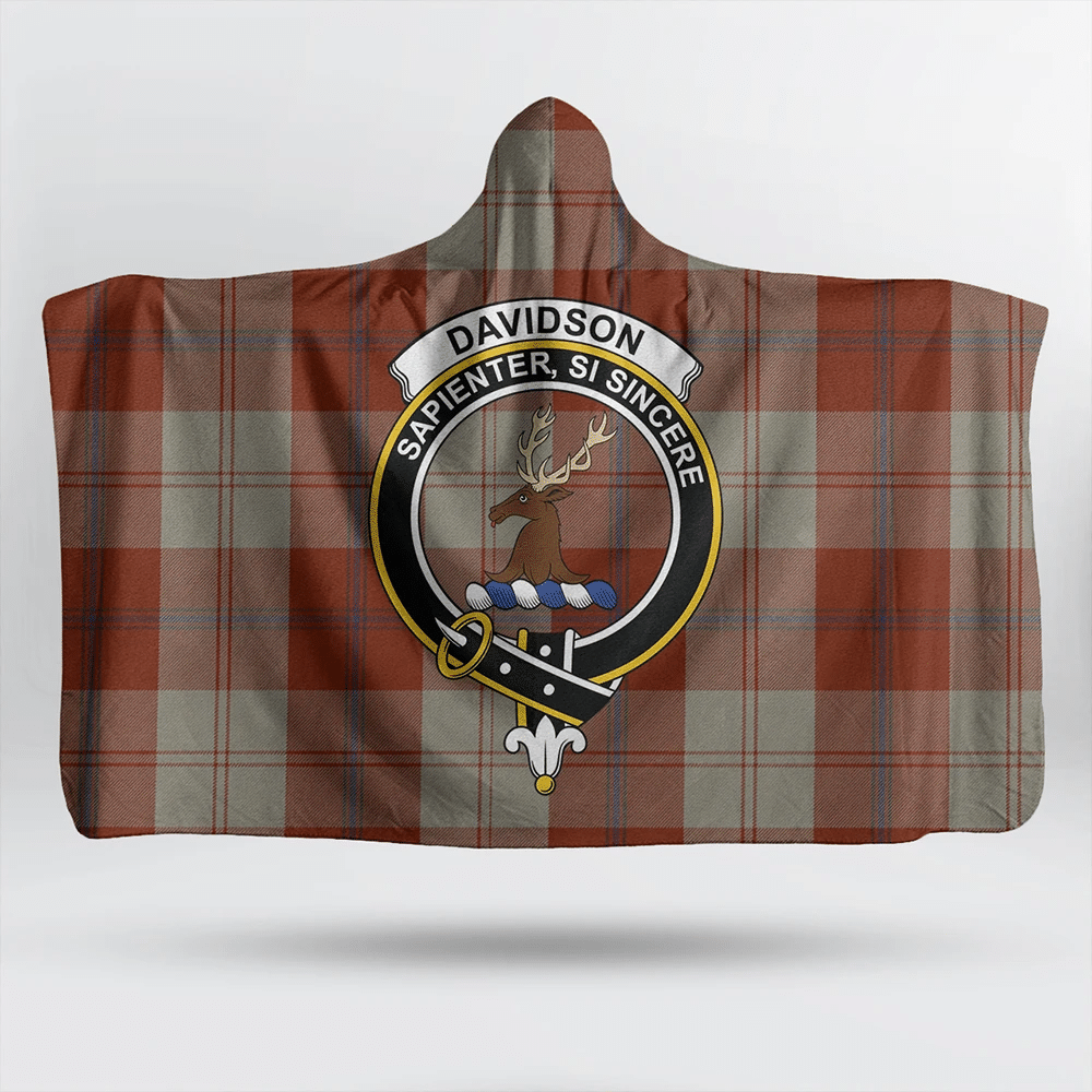 Davidson Dress Dancers Tartan Classic Crest Hooded Blanket