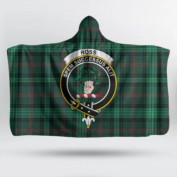 MacRae Dress Modern Tartan Classic Crest Hooded Blanket