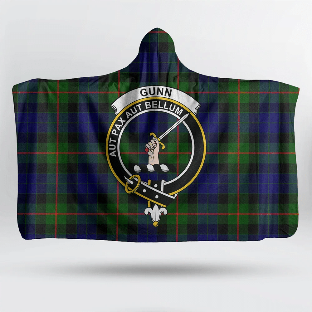 Gunn Modern Tartan Classic Crest Hooded Blanket