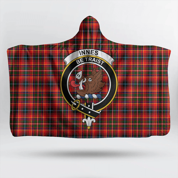 Innes Modern Tartan Classic Crest Hooded Blanket