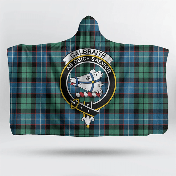 Galbraith Ancient Tartan Classic Crest Hooded Blanket