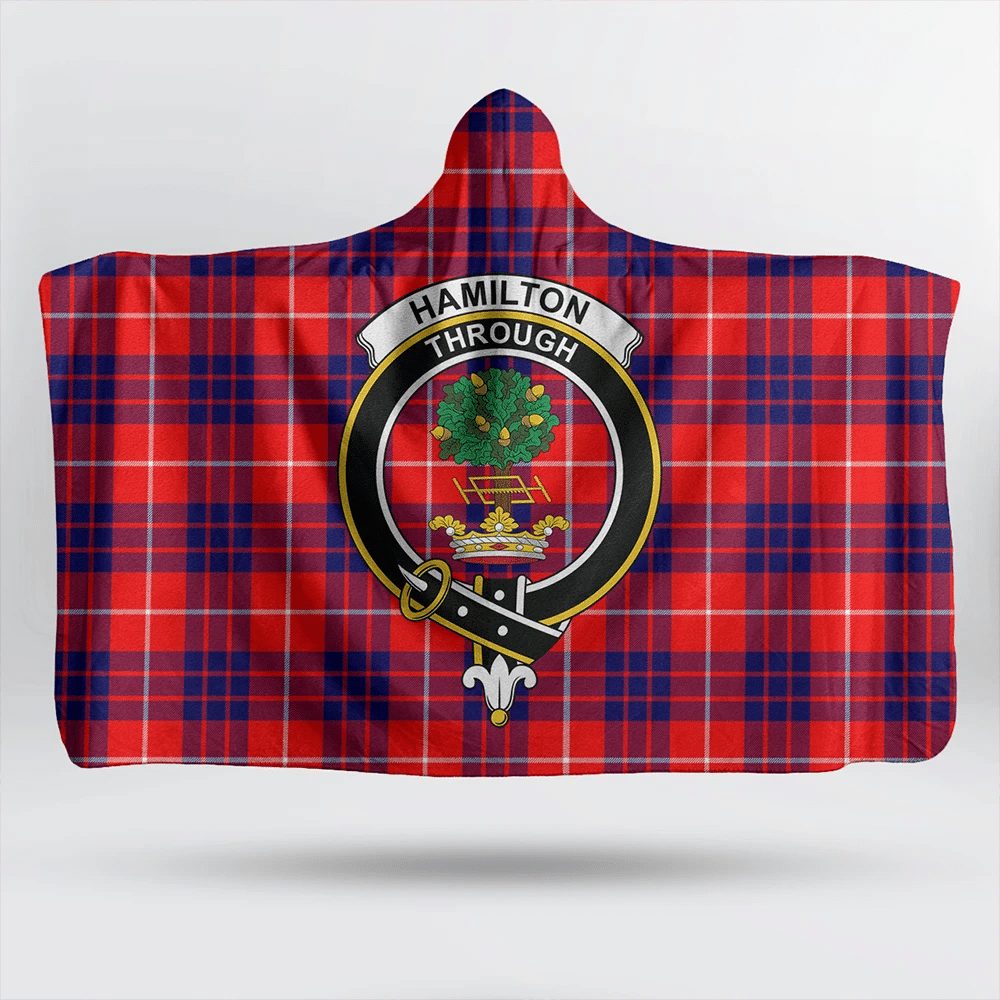 Hamilton Modern Tartan Classic Crest Hooded Blanket