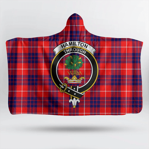 Hamilton Modern Tartan Classic Crest Hooded Blanket