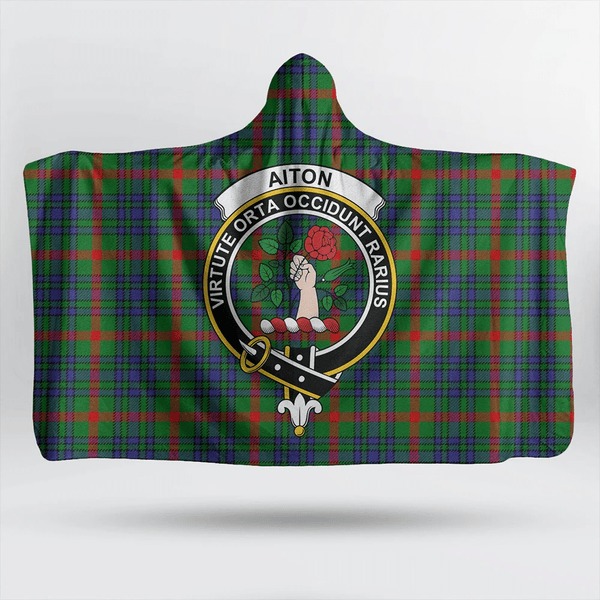 Aiton Tartan Classic Crest Hooded Blanket