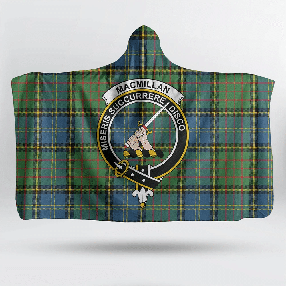 Urquhart Modern Tartan Classic Crest Hooded Blanket