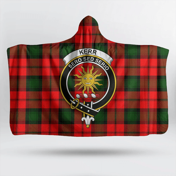 Kerr Modern Tartan Classic Crest Hooded Blanket