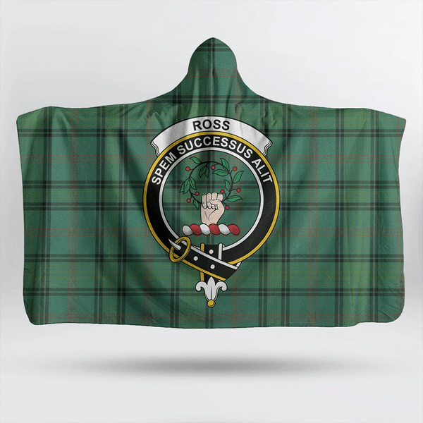 MacRae Ancient Tartan Classic Crest Hooded Blanket