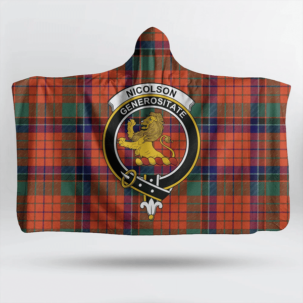 MacLellan Ancient Tartan Classic Crest Hooded Blanket