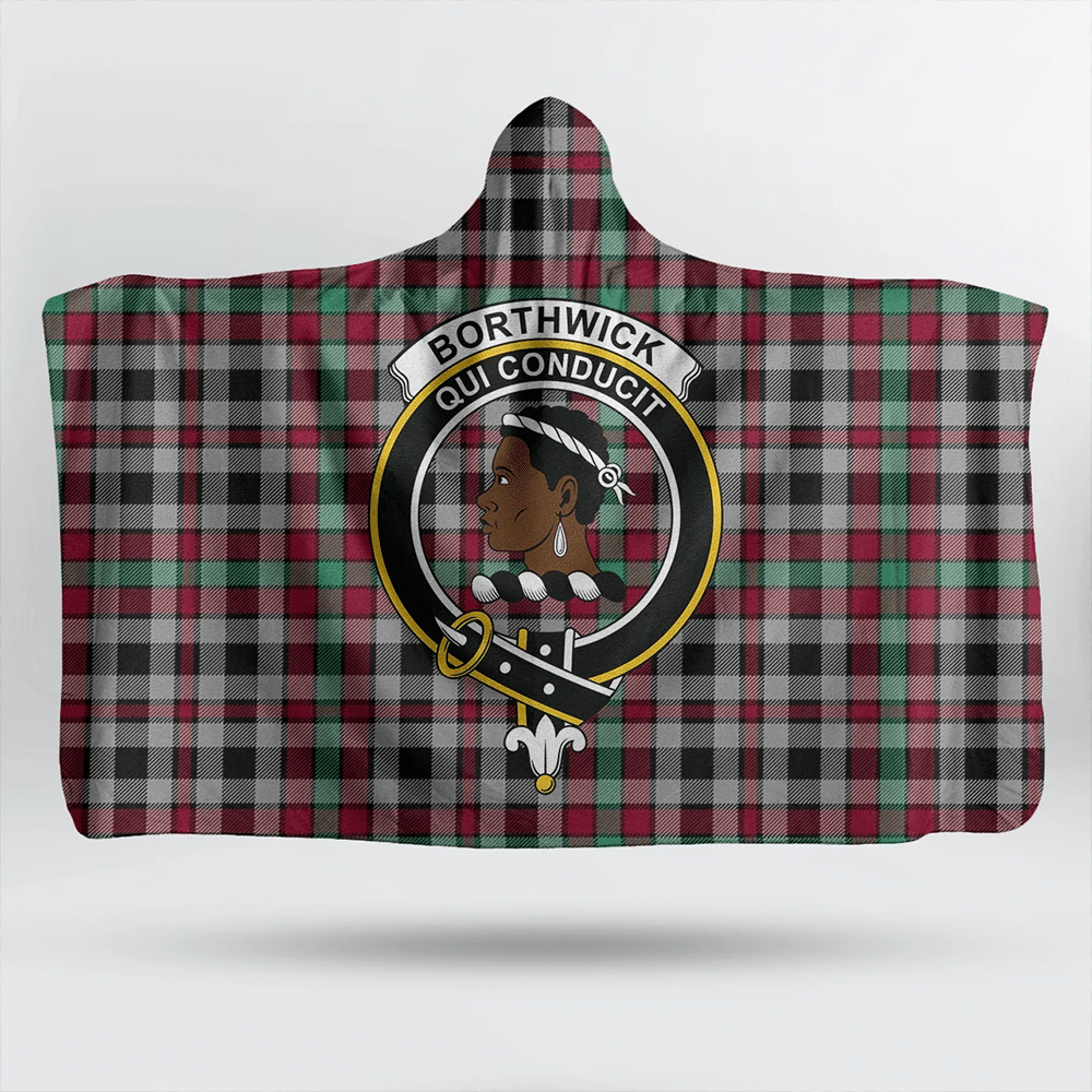 Borthwick Ancient Tartan Classic Crest Hooded Blanket