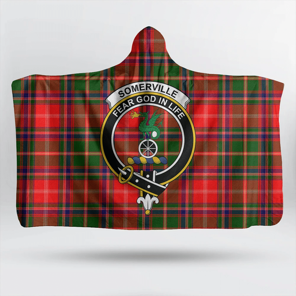 Melville Tartan Classic Crest Hooded Blanket