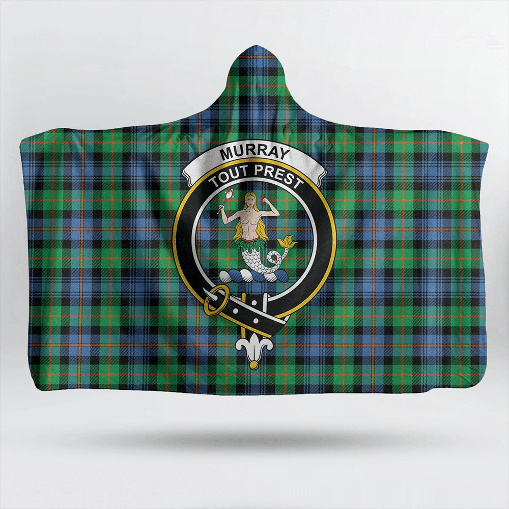 MacLaine of Loch Buie Hunting Ancient Tartan Classic Crest Hooded Blanket