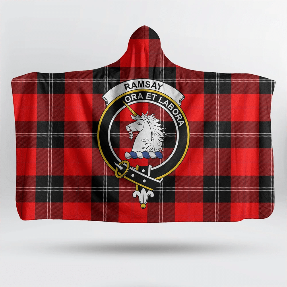 MacNeill of Barra Modern Tartan Classic Crest Hooded Blanket