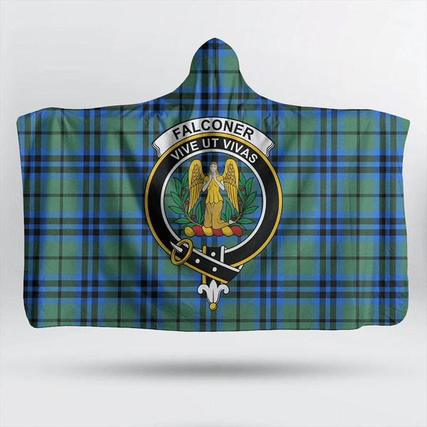 Falconer Tartan Classic Crest Hooded Blanket